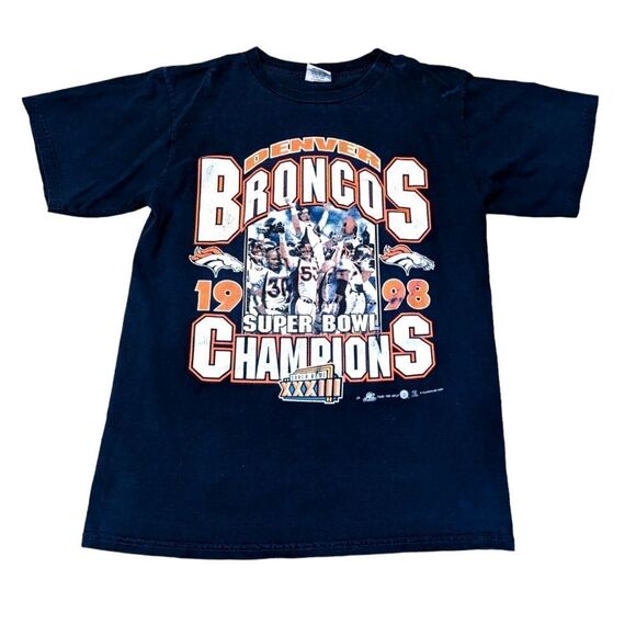 🛍️VINTAGE DENVER BRONCOS 1998 SUPERBOWL CHAMPIONS TEE - Picture 1 of 2